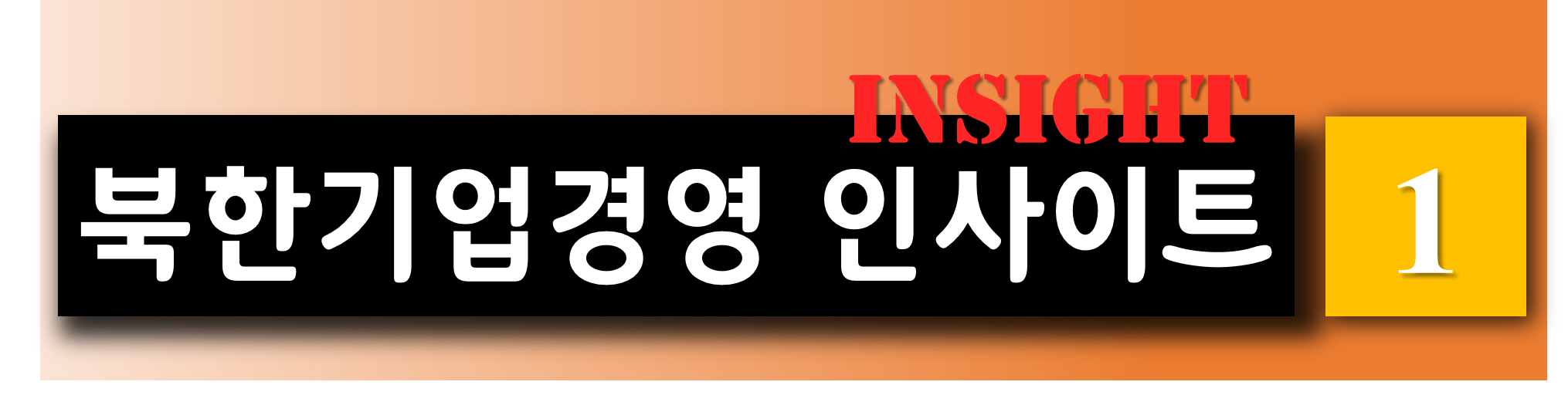 북한기업경영 인사이트(1호)